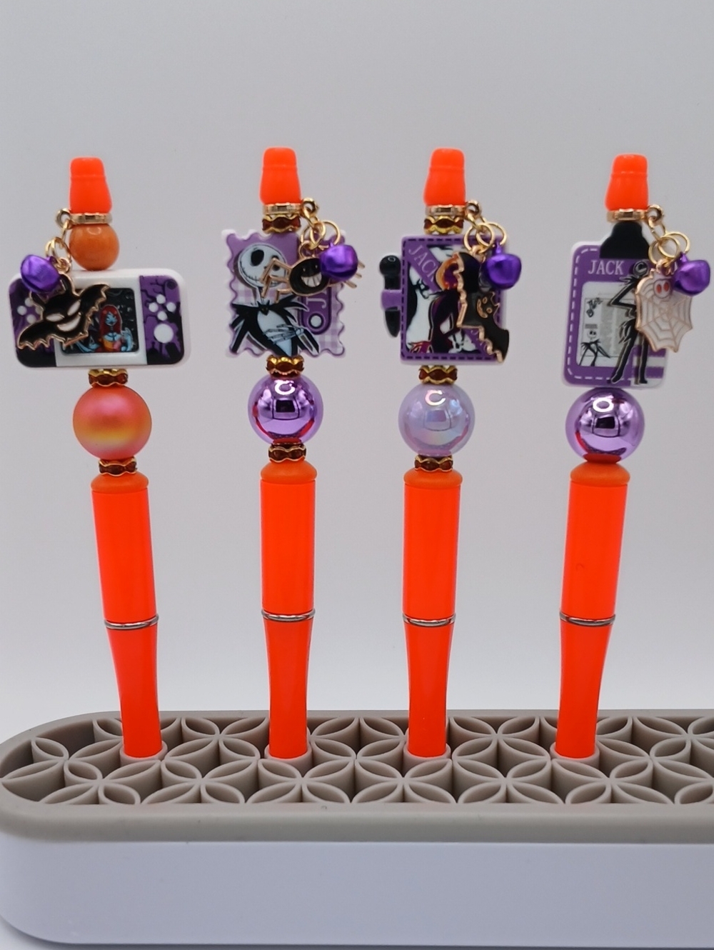 Orange Novelty Charm Pen Set
